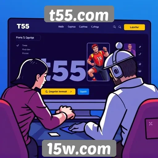 Experiência do usuário no site t55.com